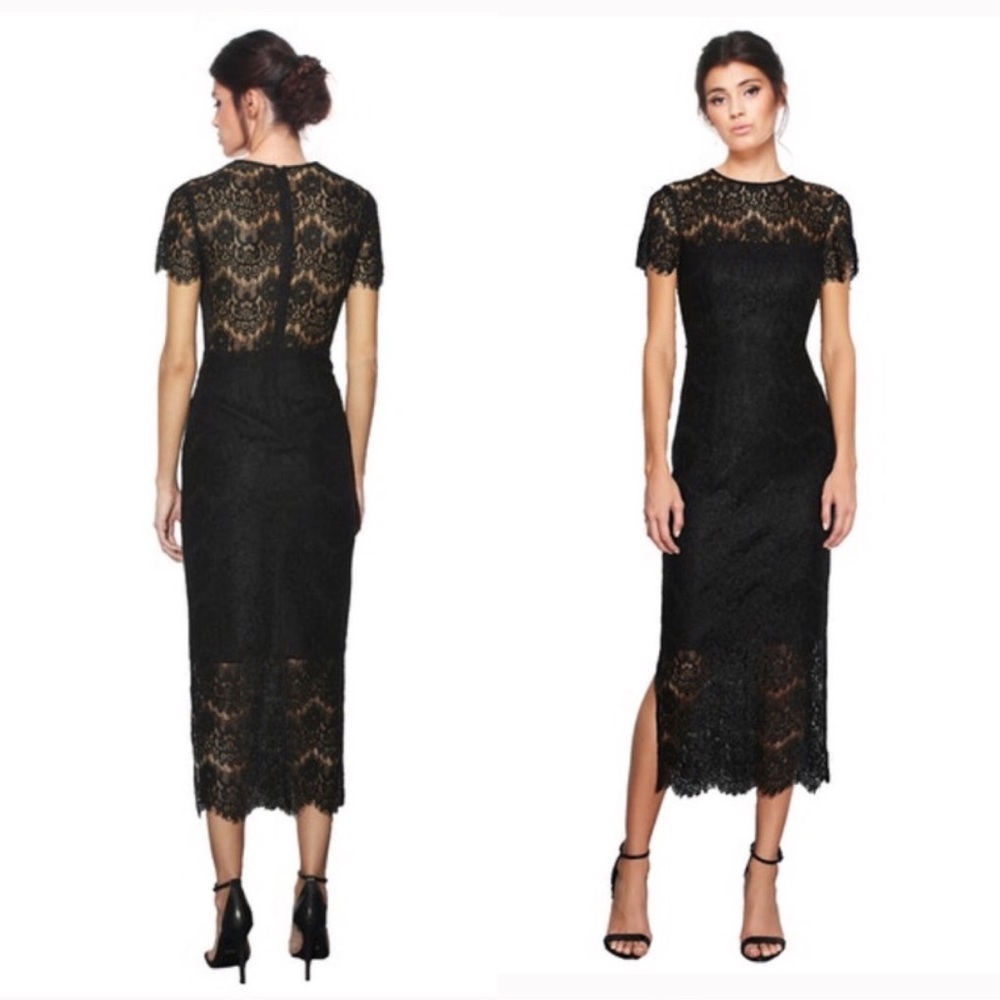 Cynthia Rowley • Foil Printed Scallop Lace Dress